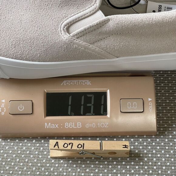 Express Sneakers Mens 11 Light Pink Suede Leather Rubber Bottom Low Top Slip On - Picture 12 of 13